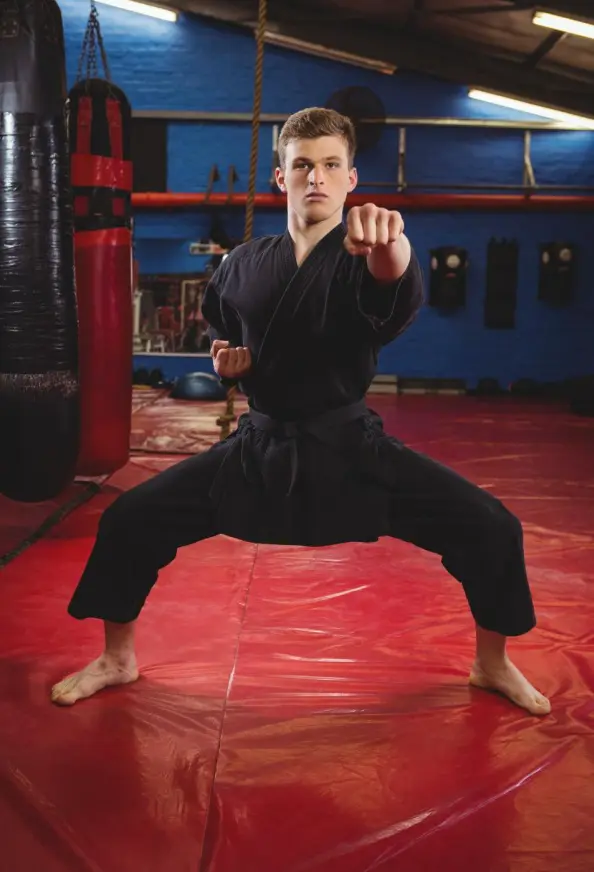 Through focused exercise and physical activity, many adults experience reduced stress, improved blood pressure, better cardiovascular health, and relief from life stress, all while working toward personal goals like earning a black belt and improving self-confidence and self-discipline.