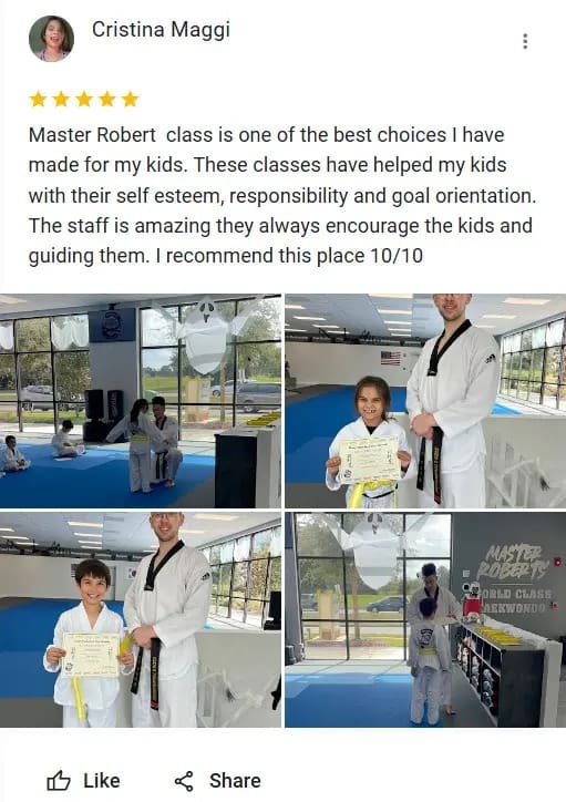 5 start review for our martial arts lesson from our instructors